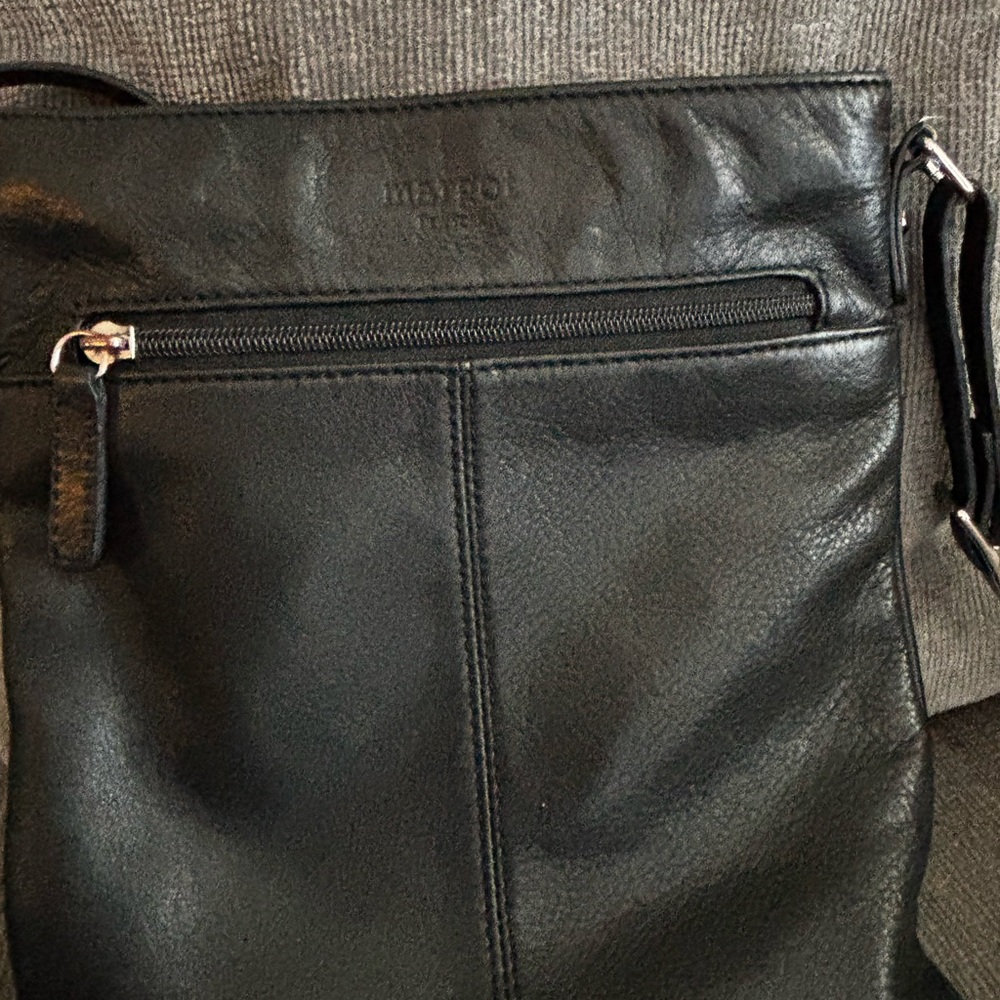 Black Leather Crossbody Bag